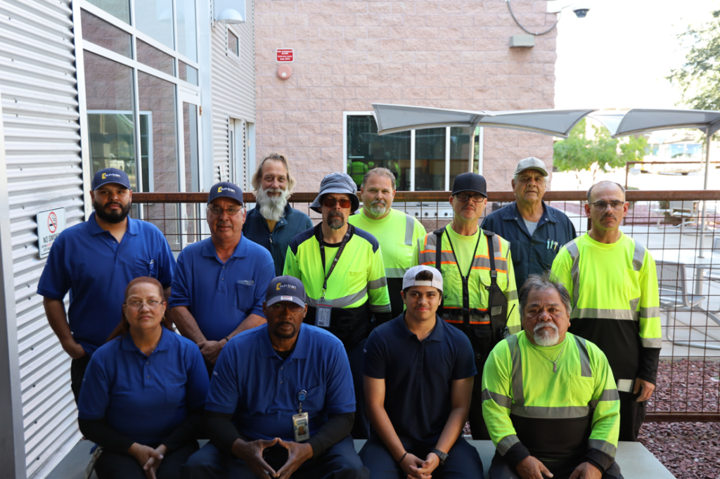 bus stop maintenance team