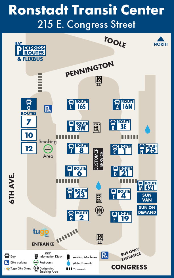 ronstadt transit center map