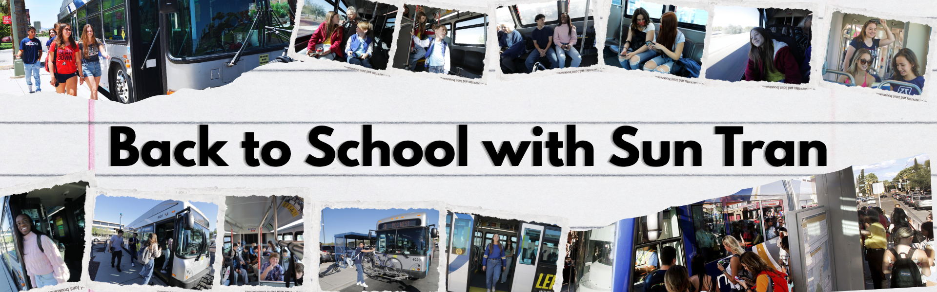 banner image with photos of students using public transit
