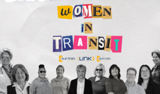collage of women who work at sun tran, sun van and sun link