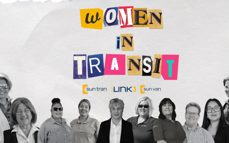 collage of women who work at sun tran, sun van and sun link